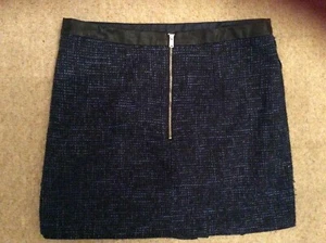 papaya Woven modern navy/black size 12 skirt - Picture 1 of 4
