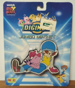 De colección 1999 Digimon Digital Monsters Jumbo Imán Sora y Biyomon Nuevo en Paquete - Imagen 1 de 15
