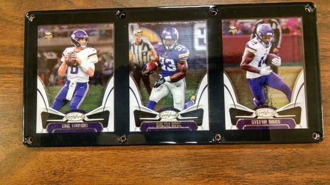 MINNESOTA VIKINGS 3 CARD PLAQUE KIRK COUSINS DALVIN COOK STEFON DIGGS Cover