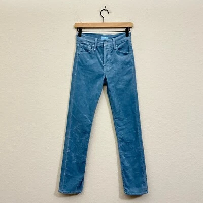 Pantalones flotantes de tiro medio MOTHER The para mujer talla 25 azul rayuela sombra pana Foto 1 de 4