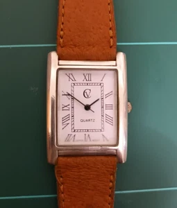 Fantastic Sterling Silver CV Gents Tank Style Watch