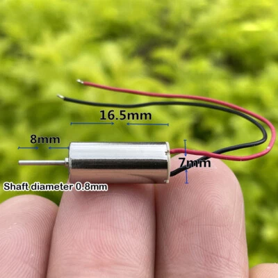 MARKENLOS Mini 7mm*16mm Coreless Motor DC 3.7V 42000RPM High Speed Aircraft RC Drone Model