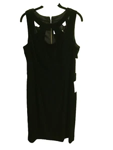 Eliza J Black Dress Cut Out Sheath Cocktail Party Sz 16 New Years Eve New NWT - Picture 1 of 12
