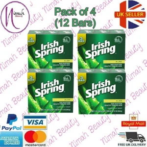 Irish Spring Deo Seife - Aloe (Packung 4) 12 Stangen (105ml Seife) - Bild 1 von 5