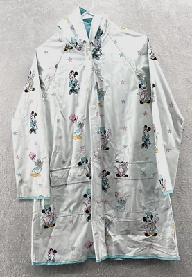 Chaqueta De Colección Parques Disney Niñas Grande Mickey Minnie Mouse Abrigo de Lluvia Abotonado Foto 1 de 4