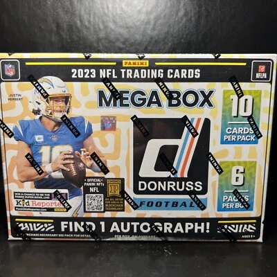 2023 Panini NFL Donruss футбол мега коробка в заводской упаковке один авто в коробке - Изображение 1 из 4