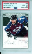 2003 Upper Deck SP Authentic Paul Kariya #21 PSA 10 Pop 2