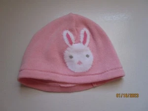 Gymboree Brand New Line w Bunny Rabbit Pink Hat Cap Sz 6 12 months 100% Cotton - Picture 1 of 3