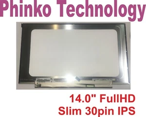 14.0"IPS FHD 30Pin LED Screen NV140FHM-N49 V8.1 V8.3 8.5 NV140FHM-N4B No Bracket - Picture 1 of 1