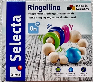 Selecta Babywelt Ringellino Sonajero Agarrador Juguete De Madera 61070 - Imagen 1 de 11