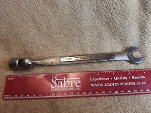 Craftsman 42545 SAE 5/8 12 Point Flex Socket Combination Wrench -VV- USA - Picture 1 of 4
