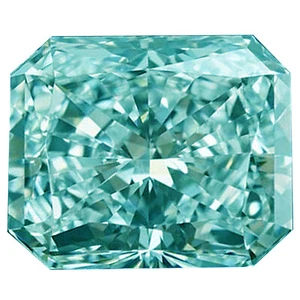 8.60 ct vvs1/13.60mm SKY BLUE RADIANT CUT LOOSE MOISSANITE DIAMOND RING/PENDANT - Picture 1 of 2