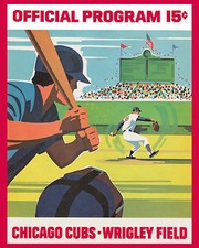 Chicago Cubs 1971 Program Game Cover - 8x10 Color Photo
