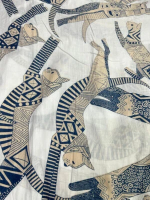 Indian Animal Tiger Print Pure Cotton Fabric Dressmaking Running Craft By 5 Yard - Image 1 of 4