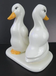 Vintage Ceramic WHITE DUCK Napkin or Letter Holder Cottagecore Farmhouse Country - Picture 1 of 7