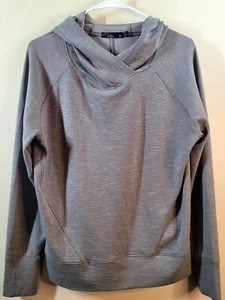 Prana Women's Med Lucia Gray Hoodie Sweatshirt Outdoors Hiking Hemp Blend Light - Picture 1 of 7