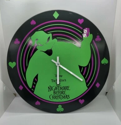 Disney Pesadilla antes de Navidad Oogie Boogie Reloj de Pared Brilla en la Oscuridad Foto 1 de 4