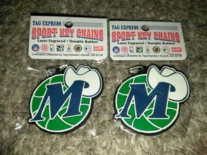 2 Vintage Dallas Mavericks Gummi Schlüsselanhänger Ring Old School NEU KOSTENLOSER VERSAND!! - Bild 1 von 2