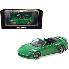 Minichamps 1/43 Scale Diecast Model Car 2020 Porsche 911 Turbo S Cabriolet Green
