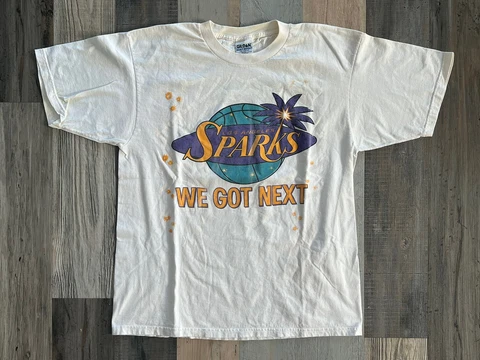 Vintage 1997 WNBA LA Sparks “We Got Next” T Shirt, Inaugural Season XL Tee Shirt Cover
