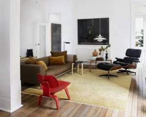 Eames Molded Plywood Lounge Chair (LCW) in Red Vintage 2004 Herman Miller - Picture 1 of 22