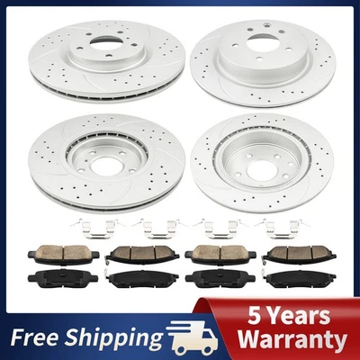 Front Rear Drilled Rotors Brakes Pads For INFINITI EX35 EX37 G25 M35 Nissan 350Z - Image 1 of 4
