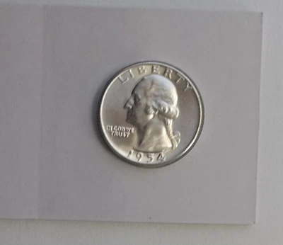 Choice to GEM BU 1954 D Washington Quarter from Orig. Bank Roll Coin #34 - Image 1 of 4