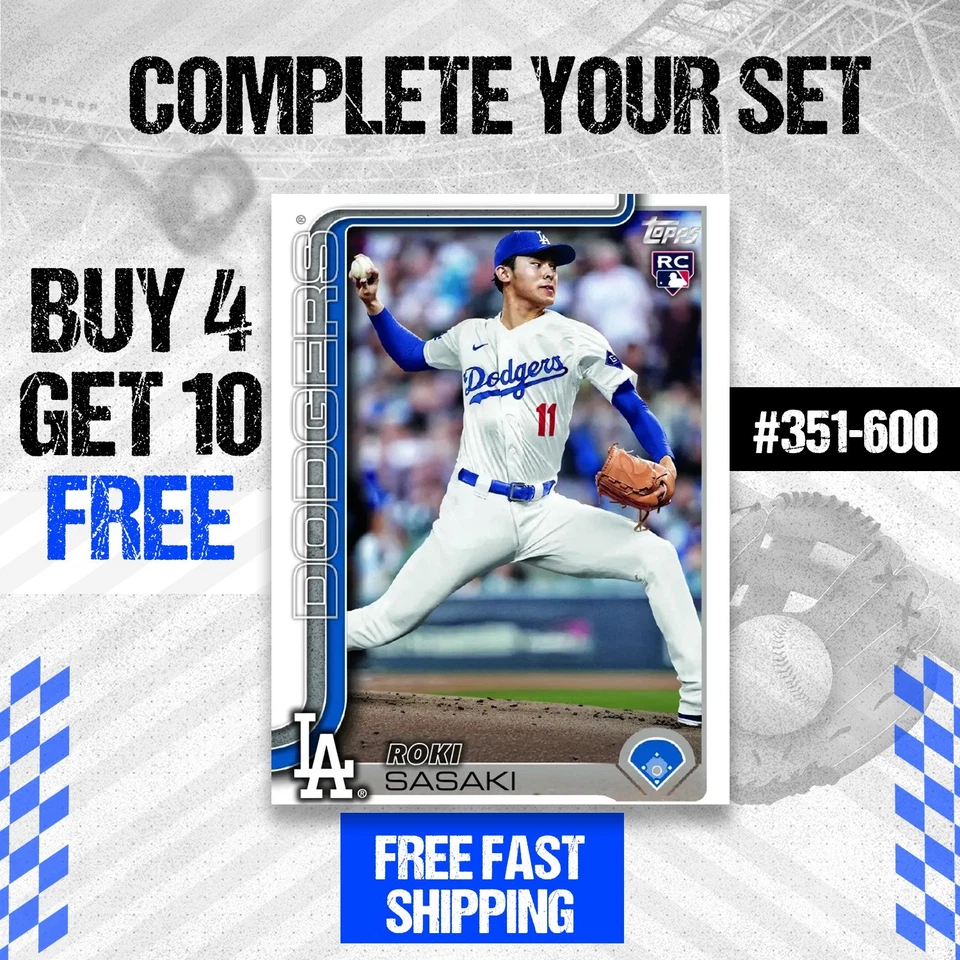Singles de béisbol Topps Serie 2 2025 #351-600 tú eliges completa tu conjunto Foto 1 de 1