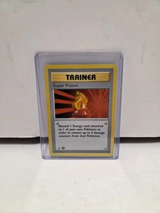 Pokemon Trainer Super Potion 90/102 Base Set 1st Edition w/ Top Loader - Picture 1 of 7