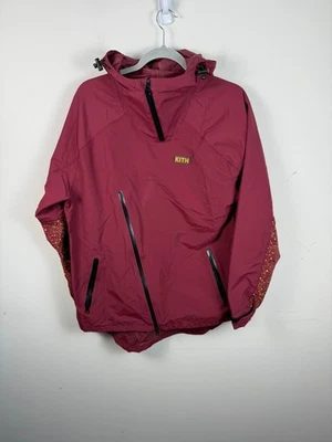 Kith Ronnie Fieg  Furman "Central Park" Anorak Waterproof Hooded Jacket Maroon - Image 1 of 4
