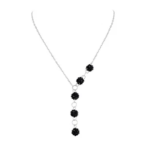 Daughters Day Deal Sterling Silver Natural Black Spinel Handmade Beaded Necklace - Picture 1 of 12