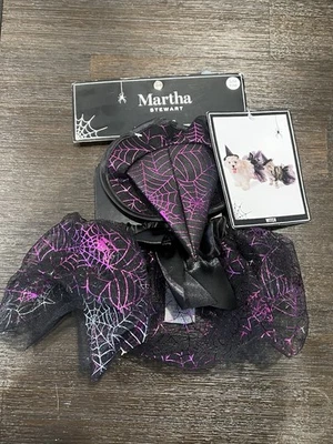 Disfraz de Bruja Halloween Mascota Negro Púrpura Martha Stewart Talla:S/M Nuevo Foto 1 de 4