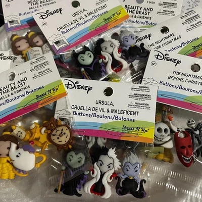 Dress It Up Embellishments Buttons Mixed Lot 12 PKS Disney Maleficent Nightmare - Image 1 of 4