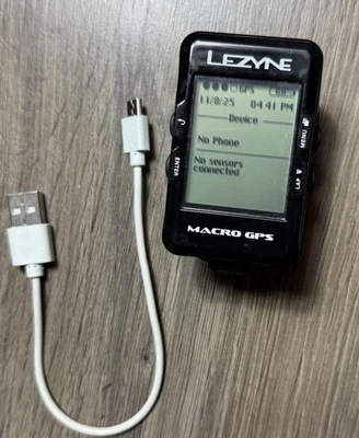 Lezyne Macro GPS Bike Computer - GPS, Wireless, Black - Cycling Bike Attachment - Image 1 of 2