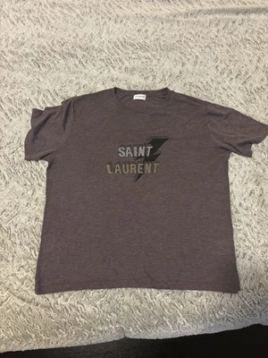 Camiseta para hombre Saint Laurent Paris Lighting Bolt talla M Foto 1 de 4