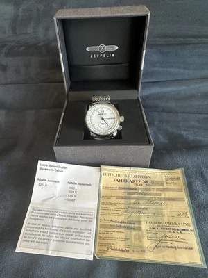 ** Reloj Zeppelin Cronógrafo 100 Años Aniversario Malla ** Foto 1 de 4