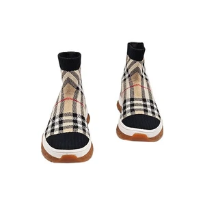 Burberry Kids Denim Check Socks Sneakers 9 8059640 138146630 - Picture 1 of 8