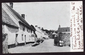 Postcard Axmouth nr Seaton Devon village view posted 1904 undivided back - Picture 1 of 2