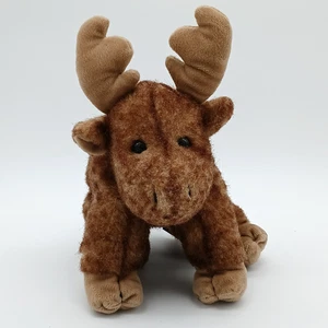 Bearington Moose Tracks Fur Storage Plush with Zipper Pocket (no strap) VTG - Picture 1 of 11