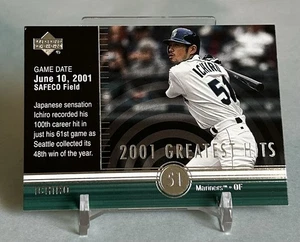 Ichiro Suzuki 2002 Upper Deck #GH2 Greatest Hits Seattle Mariners HOF - Foto 1 di 3