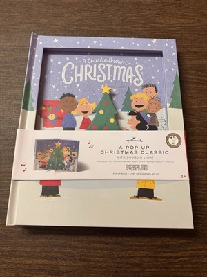 Рождественская всплывающая книга Hallmark Peanuts A Charlie Brown Lights Sounds 2021 новая - Изображение 1 из 2