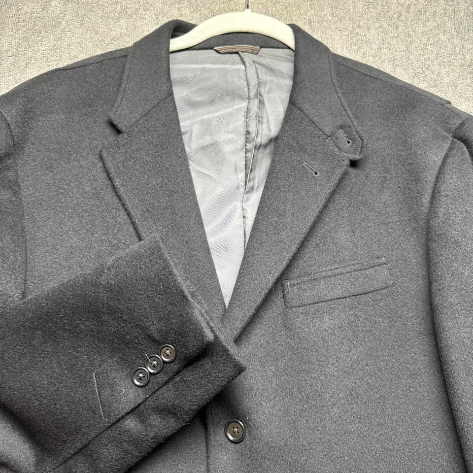 Robert Talbott Carmel Blazer Men’s XXL Black Wool Cashmere 3-Button Jacket - Image 1 of 4