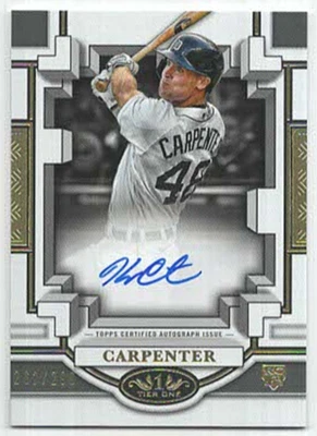 2023 Topps Tier One KERRY CARPENTER "BREAK OUT" Autograph RC Rookie Auto #d/299 - Image 1 of 2