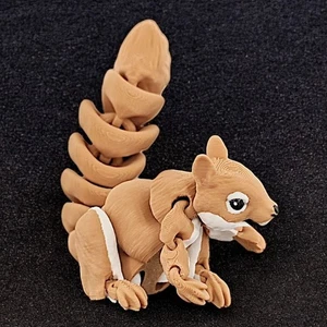 Cartoon 3D Printed Squirrel Realistic 3D Articulated Squirrel Toys Children - Picture 1 of 8