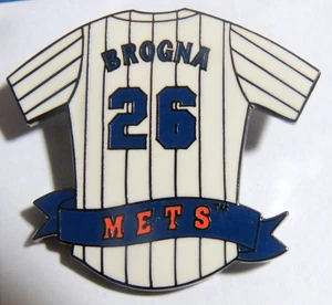 Brogna New York Mets Baseball Player Jersey Pin #26_  Peter David Pin - Picture 1 of 2