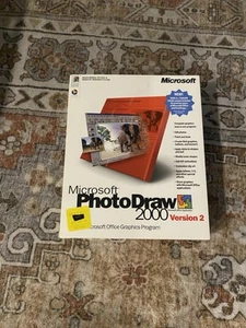 Microsoft PhotoDraw 2000 Version 2 Disc Set Software w/ Program Book-NEW SEALED - Picture 1 of 6