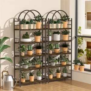 XXL 5 Tiers Arched Metal Plant Stand Ladder Storage Stand Garden Flower Rack AU - Picture 1 of 16