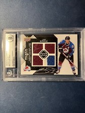 2008-09 Upper Deck Black Diamond Jerseys Quad #BDJJS Joe Sakic Signed