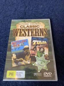 NEW AND SEALED Classic Westerns Gattling Gun & Tulsa DVD (ALL REGIONS) - Picture 1 of 2