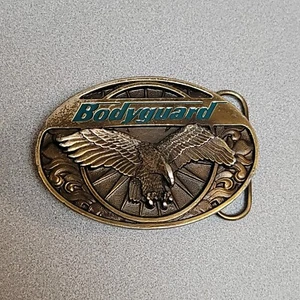Vintage Y2K Bodyguard Flying Eagle Solid Brass Belt Buckle Made In USA - Picture 1 of 6